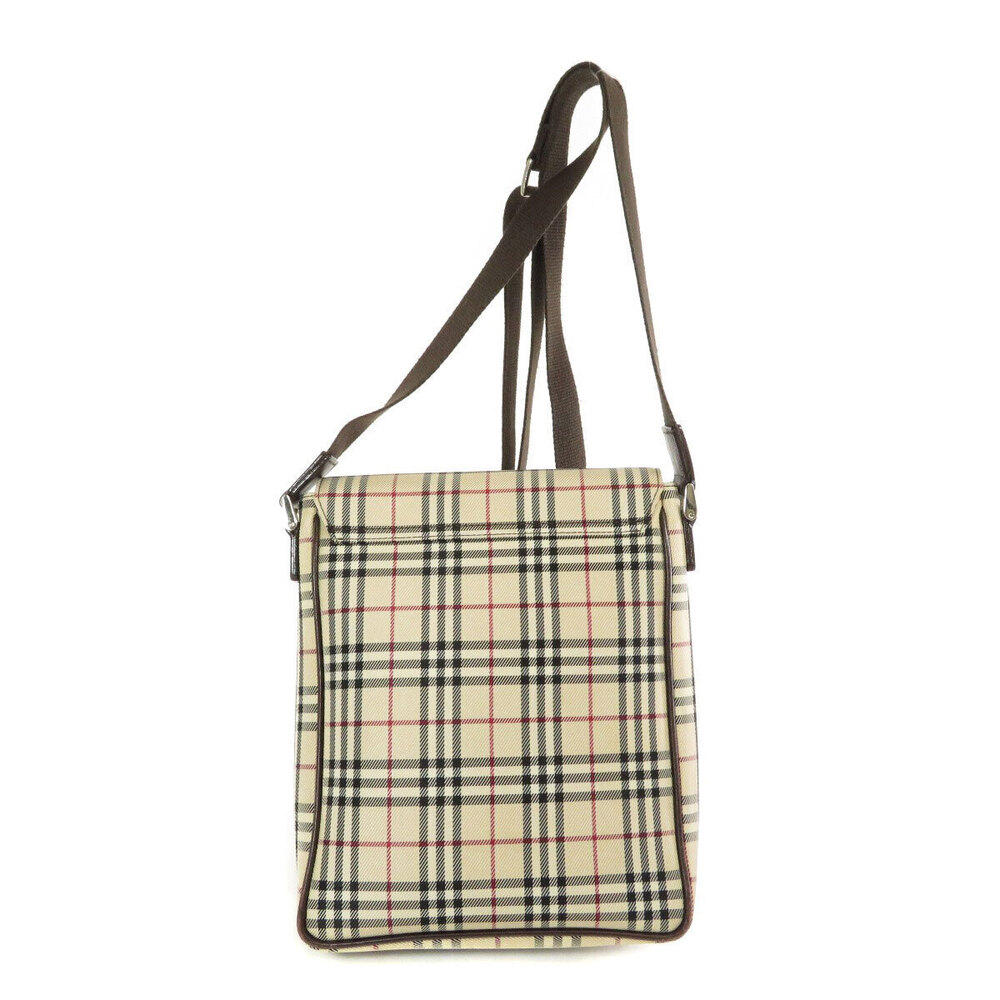 Burberry Nova Bag Check Shoulder Canvas Black